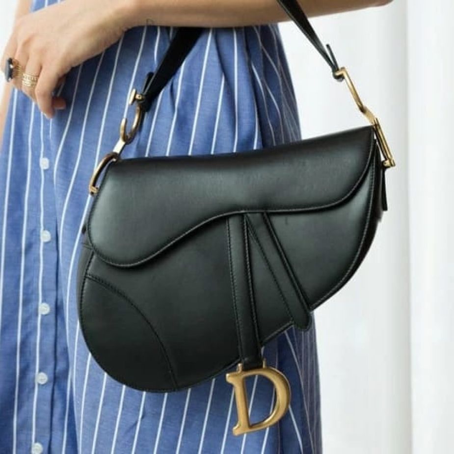 WhatsApp-Image-2022-02-02-at-18.40.49-d1b6ee2f Dior Saddle Black Leather Sling Bag (With Box)