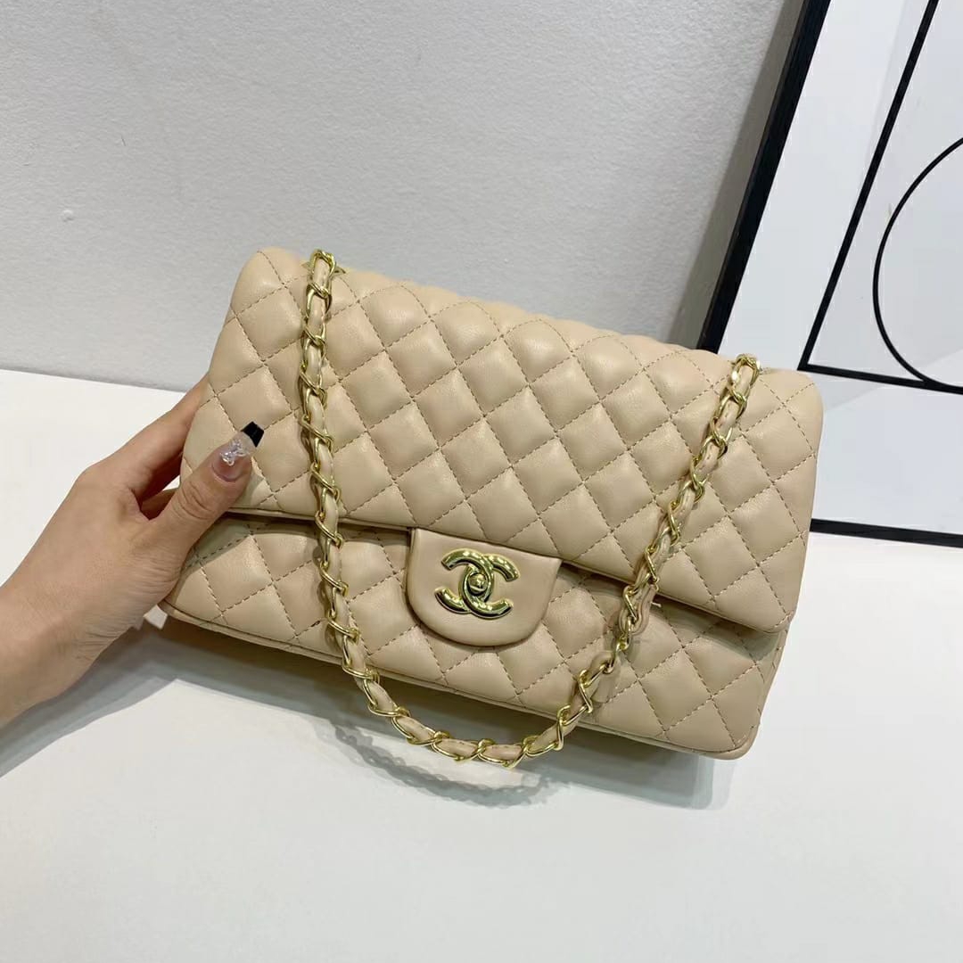WhatsApp Image 2022-12-27 at 2.34.52 AM Chanel Jumbo Apricot Colour Sling Bag (With Box)