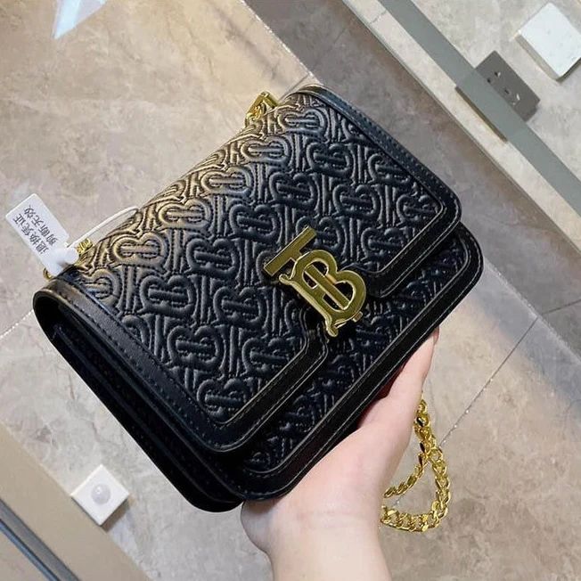 WhatsApp Image 2022-06-10 at 5.03.46 PM Burberry TB Black Chain Sling Bag (With Box)