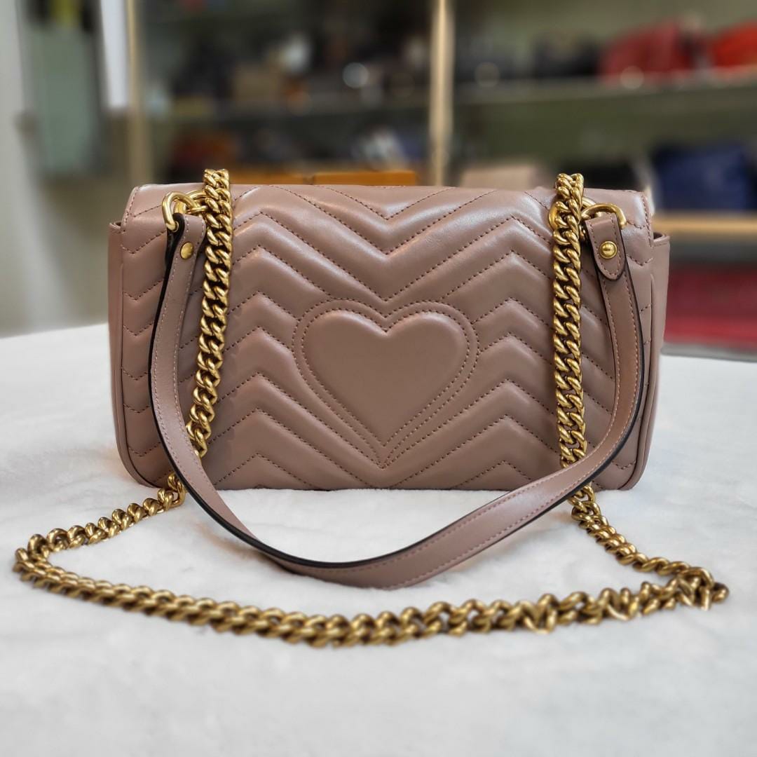 WhatsApp Image 2022-06-20 at 2.29.07 PM Gucci GG Marmont Khaki Matelasse Sling Bag (With Box)