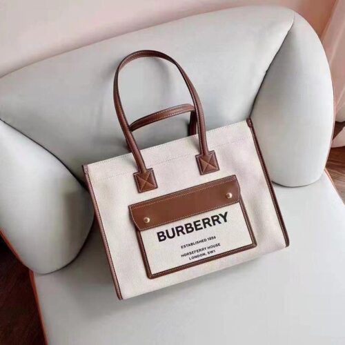 IMG-20220920-WA0011 Burberry Medium Freya Beige Canvas Tote