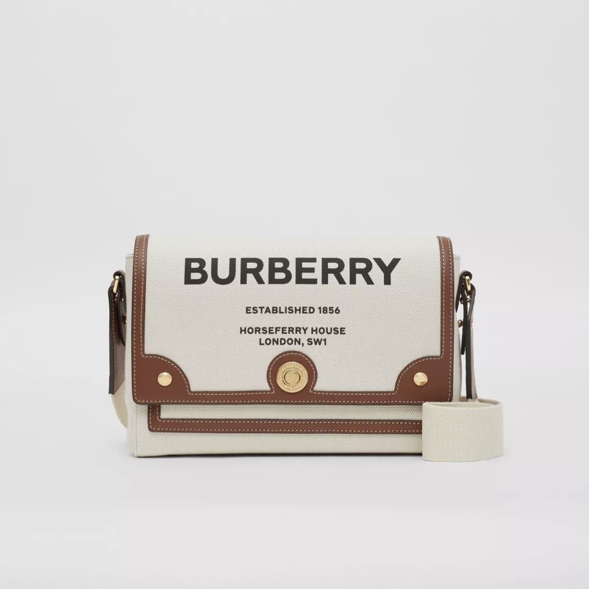 WhatsApp Image 2022-09-05 at 5.21.11 PM Burberry Vintage Horseferry Canvas Crossbody Sling Bag (With Box)