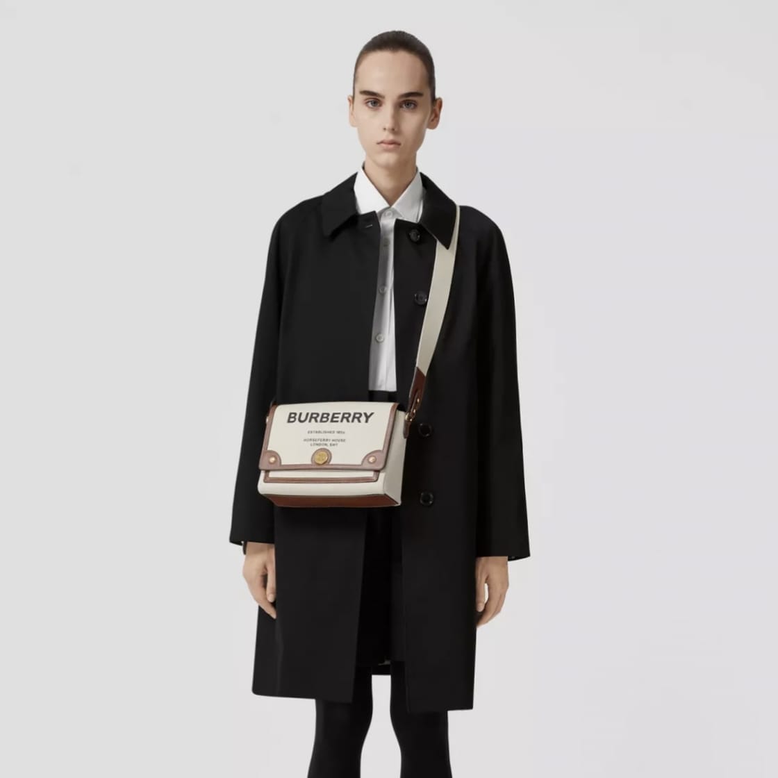 WhatsApp Image 2022-09-05 at 5.21.12 PM Burberry Vintage Horseferry Canvas Crossbody Sling Bag (With Box)