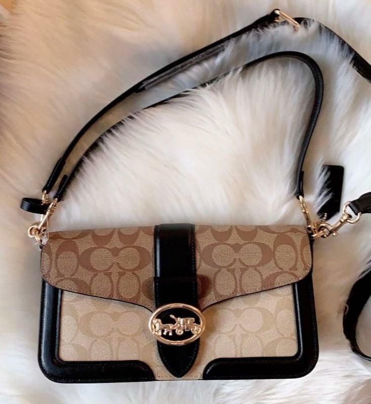 WhatsApp Image 2023-05-19 at 18.20.2111 Coach Georgie Apricot Shoulder Bag (With Box)