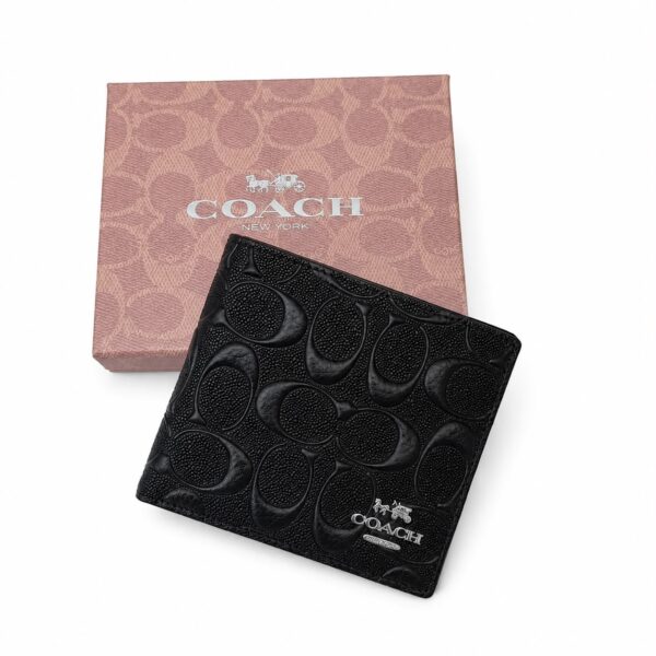 WhatsApp Image 2026-06-05 at 15.39.10 Coach Black Embossed Men's Premium Wallet