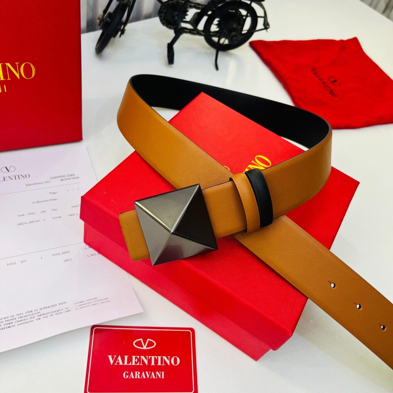 WhatsApp Image 2024-01-17 at 19.49.13_9878c4c0 Valentino One Stud Black And Brown Revesible Belt For Women