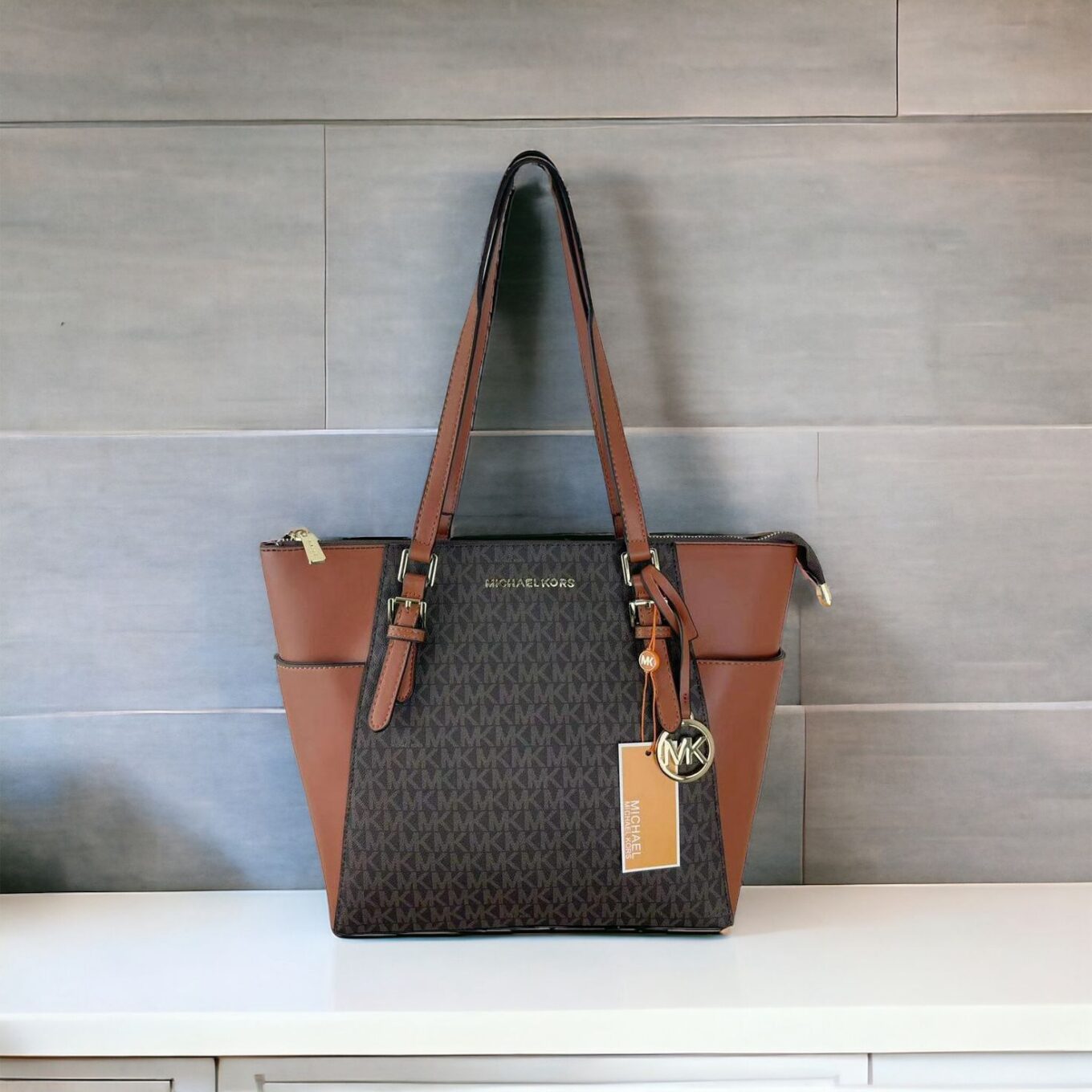 WhatsApp Image 2024-02-03 at 15.54.08_30faeb70 Michael Kors Jetset Coffee Brown Monogram Tote Bag