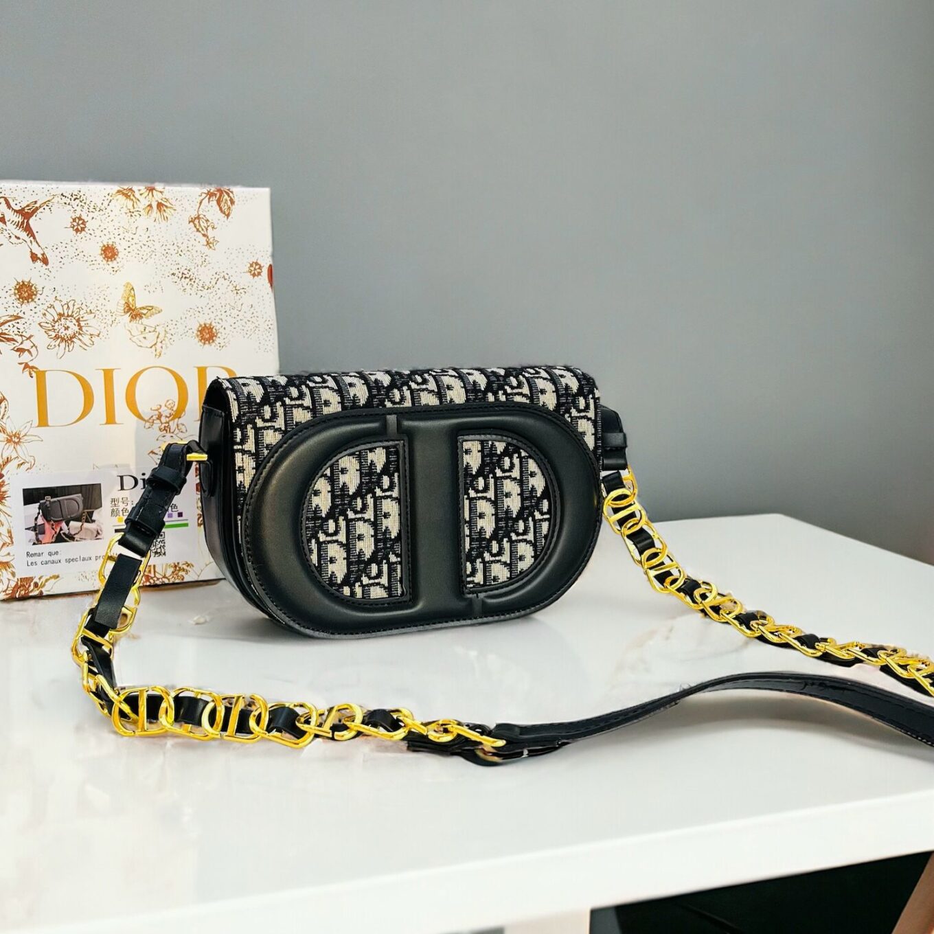 WhatsApp Image 2024-02-06 at 17.02.41_378cfbf1 Christian Dior CD Black Signature Sling Bag (With Box)