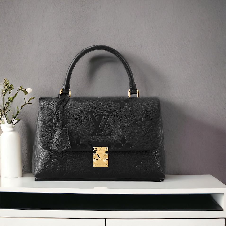 WhatsApp Image 2024-02-27 at 01.10.06_741ff586 Louis Vuitton Black Embossed Madeleine Handbag (With Box)