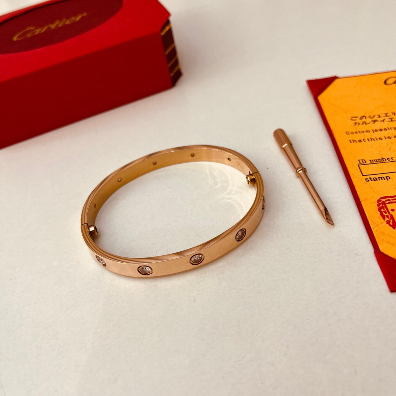 WhatsApp Image 2024-07-26 at 1.55.04 PM Cartier Rosegold Diamond Love Bracelet