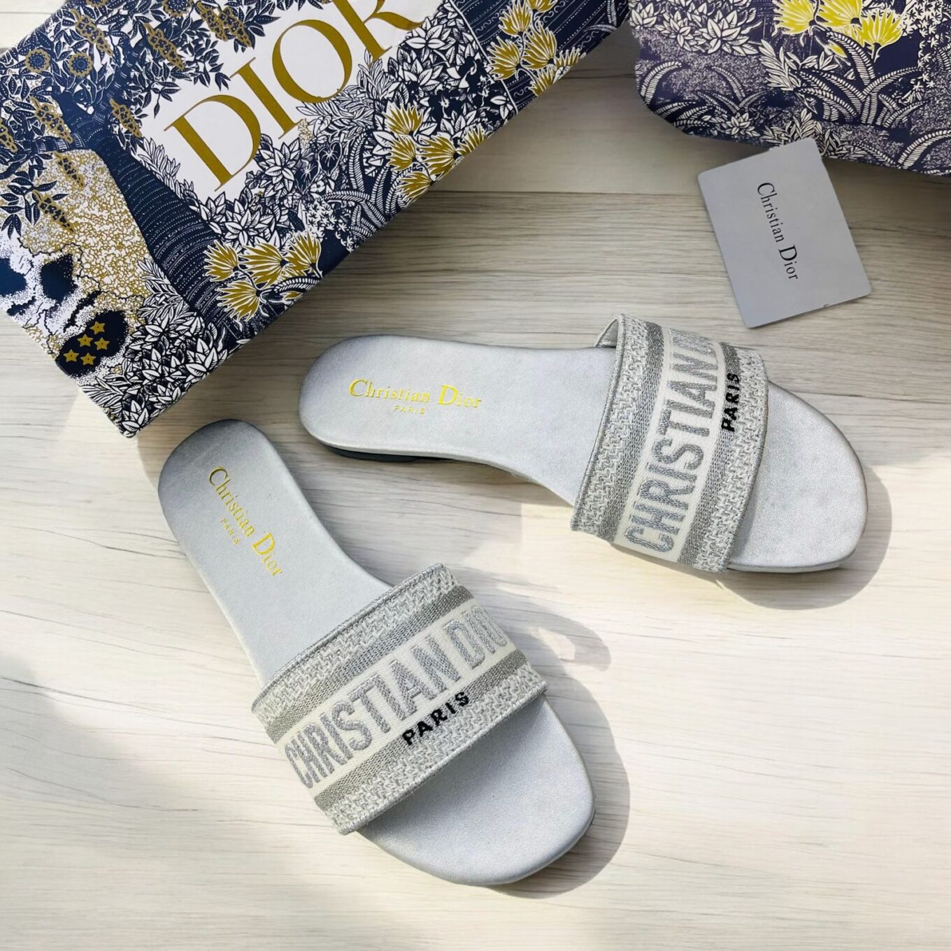 WhatsApp Image 2024-10-10 at 4.27.57 PM Christian Dior Silver Dway Slide