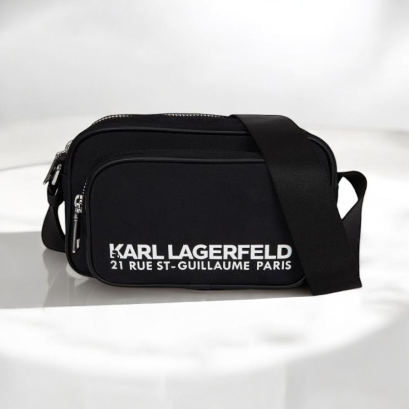 WhatsApp Image 2024-10-22 at 1.37.26 AM Karl Lagerfeld Black Shoulder Messenger Bag (With Box)