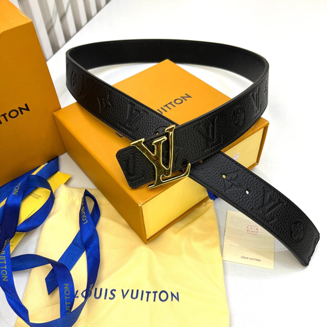 WhatsApp Image 2024-10-26 at 5.09.34 PM Louis Vuitton Black Embossed Premium Men’s Belt