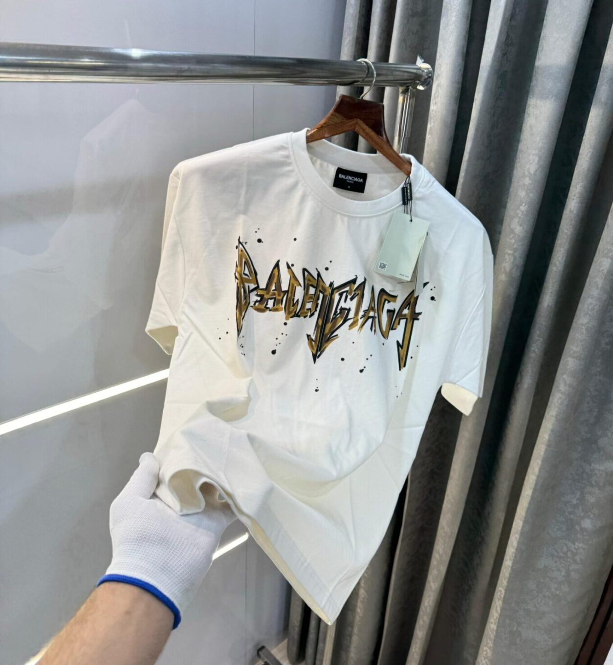 WhatsApp Image 2024-10-29 at 6.10.38 PM Balenciaga White Oversized Men’s T-Shirts