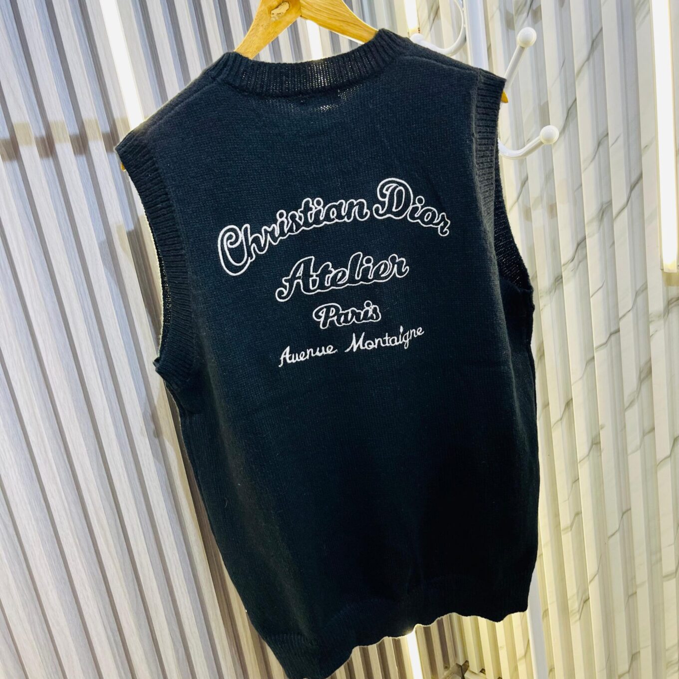 WhatsApp Image 2024-12-07 at 4.31.10 PM Christian Dior Black Sleeveless Warm Sweater