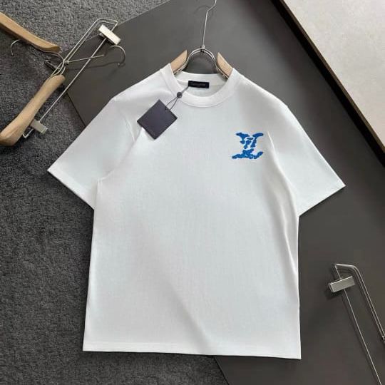 WhatsApp Image 2025-01-22 at 5.26.08 PM Louis Vuitton Blue Logo White Tshirt