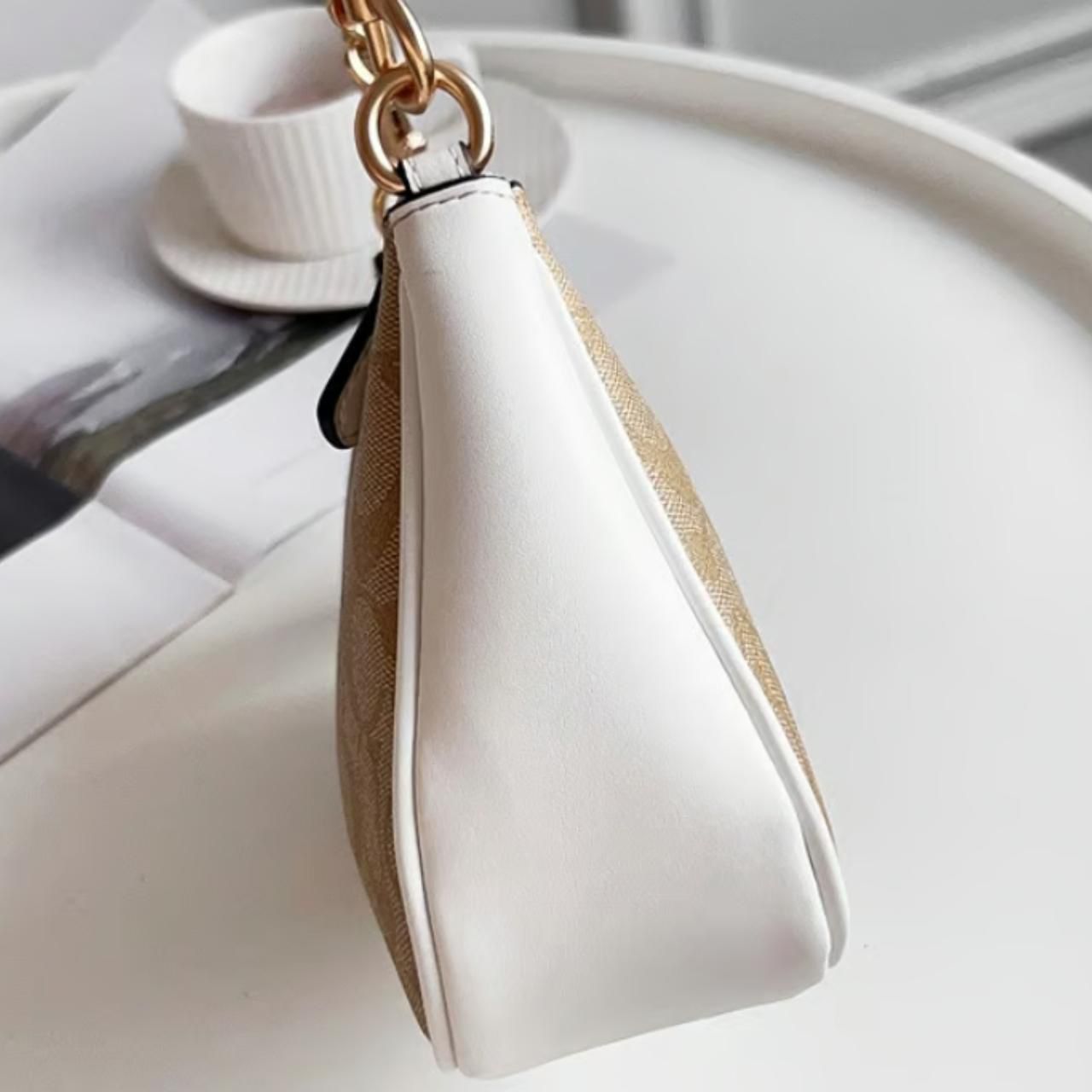 WhatsApp Image 2025-01-28 at 8.01.29 PM (1) Coach Teri Apricot White Shoulder Bag (With Box)