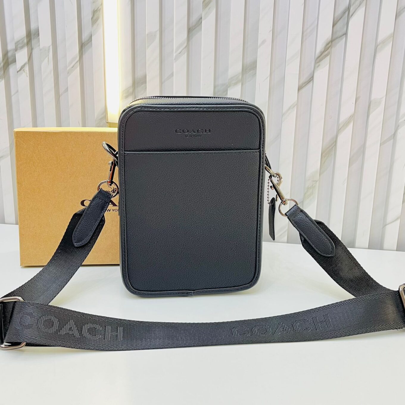 WhatsApp Image 2025-01-30 at 6.24.14 PM Coach All Black Messenger Bag (With Box)