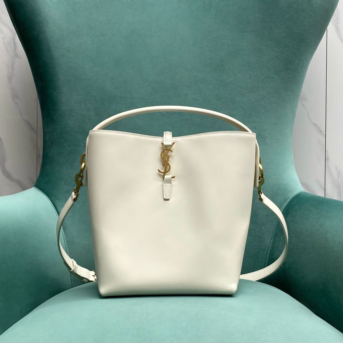 WhatsApp Image 2025-01-30 at 8.20.11 PM Ysl White Bucket Premium Tote Bag (With Box)