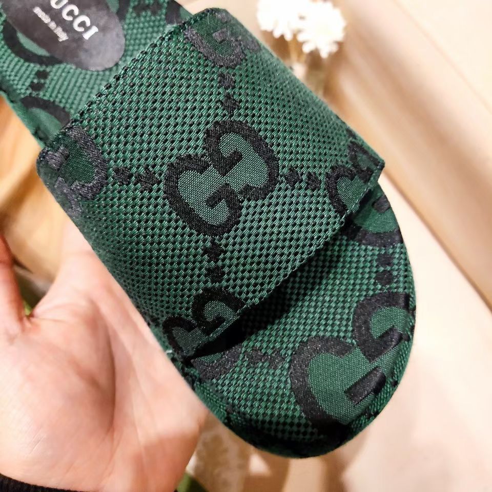 WhatsApp Image 2025-02-15 at 2.08.11 PM (1) Gucci GG Canvas Green Slide Sandle