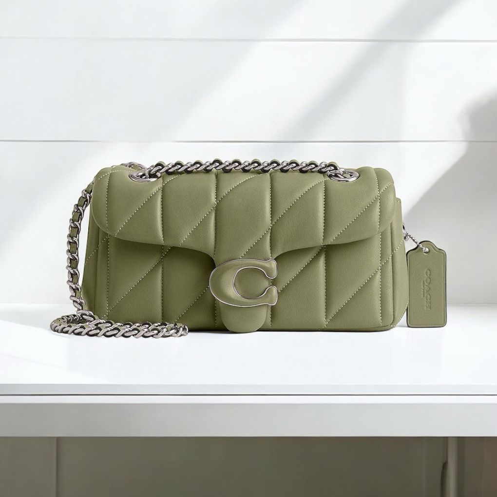 WhatsApp Image 2025-02-20 at 6.10.52 PM Coach Tabby 26 Green Quilted Sling Bag (With Box)