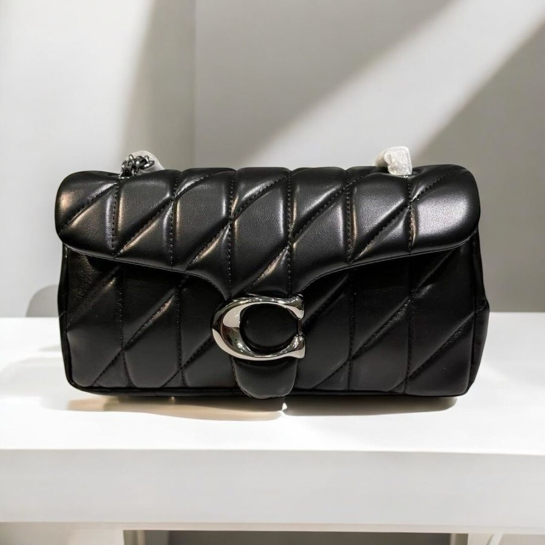 WhatsApp Image 2025-02-20 at 6.13.55 PM Coach Tabby 26 All Black Quilted Sling Bag (With Box)
