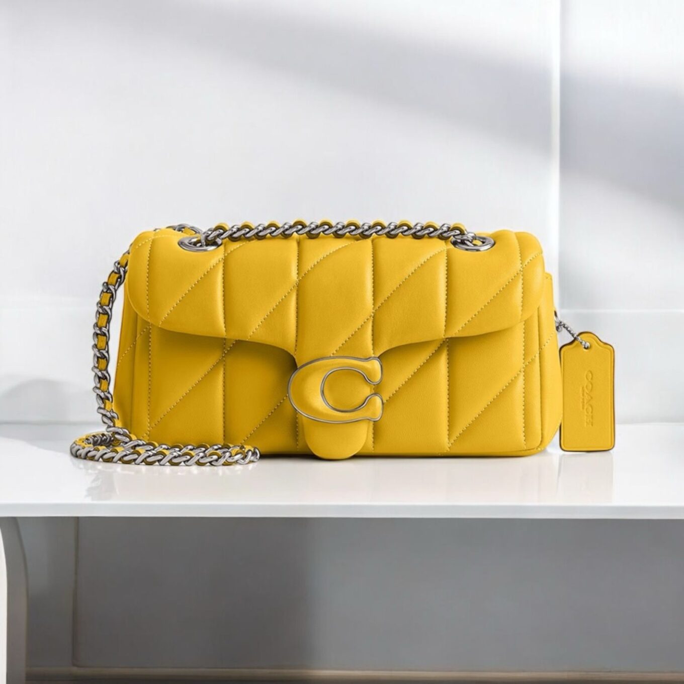WhatsApp Image 2025-02-20 at 6.14.32 PM Coach Tabby 26 Yellow Quilted Sling Bag (With Box)