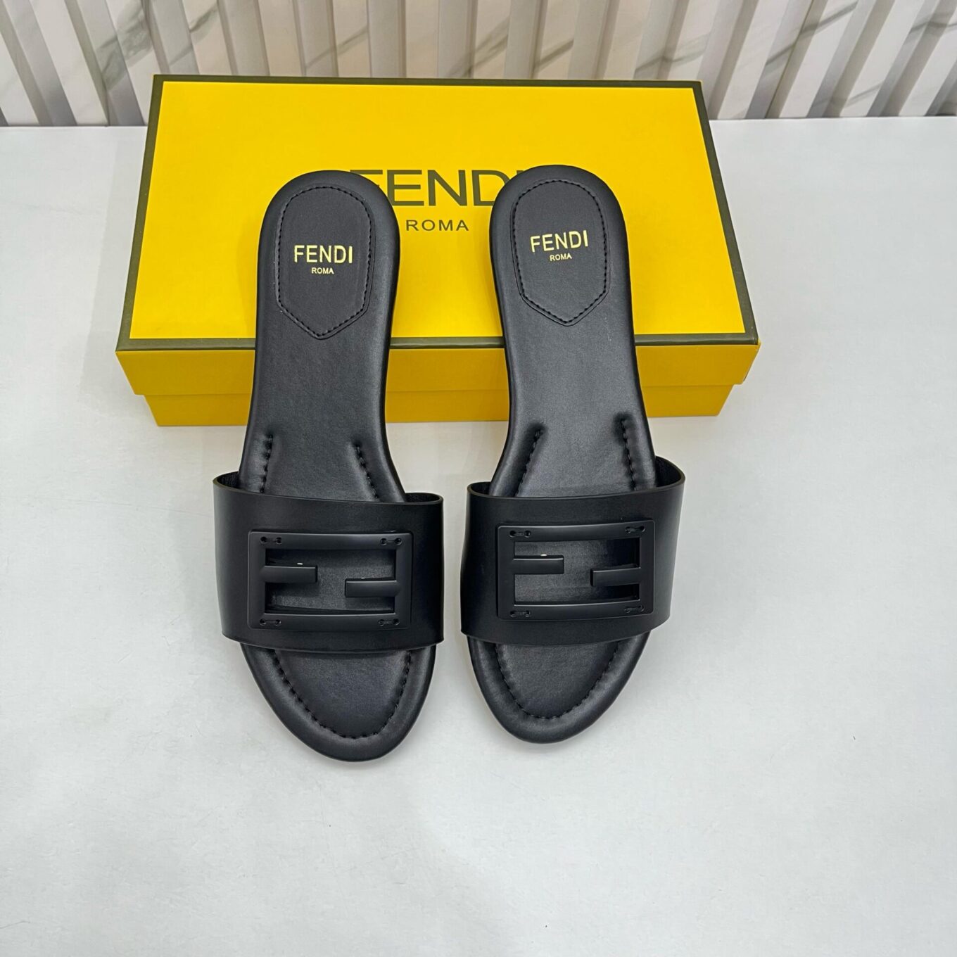 WhatsApp Image 2025-02-27 at 5.20.04 PM Fendi Baguette Black Flat Slipper