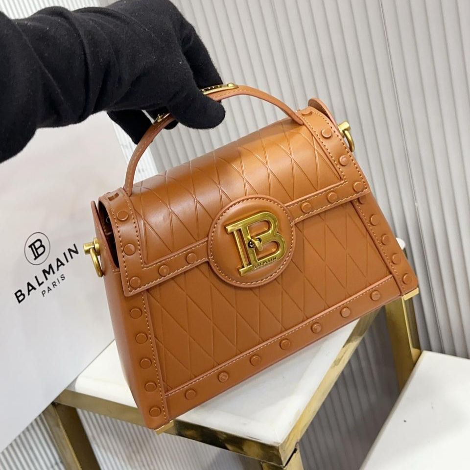 WhatsApp Image 2025-03-03 at 6.15.08 PM Balmain B Buzz Dynasty Brown Color Hand Bag (With Box)