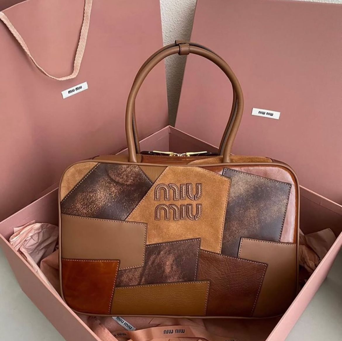 WhatsApp Image 2025-03-04 at 1.33.23 AM Miu Miu Patchwork Beau Handbag