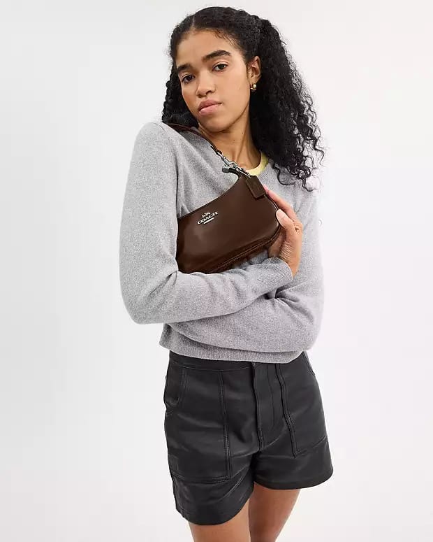 WhatsApp Image 2025-03-21 at 7.35.13 PM (1) Coach Teri Leatherate Brown Sling Bag (With Box)
