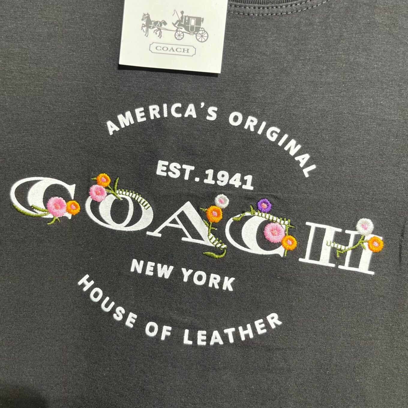 WhatsApp Image 2025-05-26 at 7.04.44 PM (1) Coach Logo Black T-shirt For Women