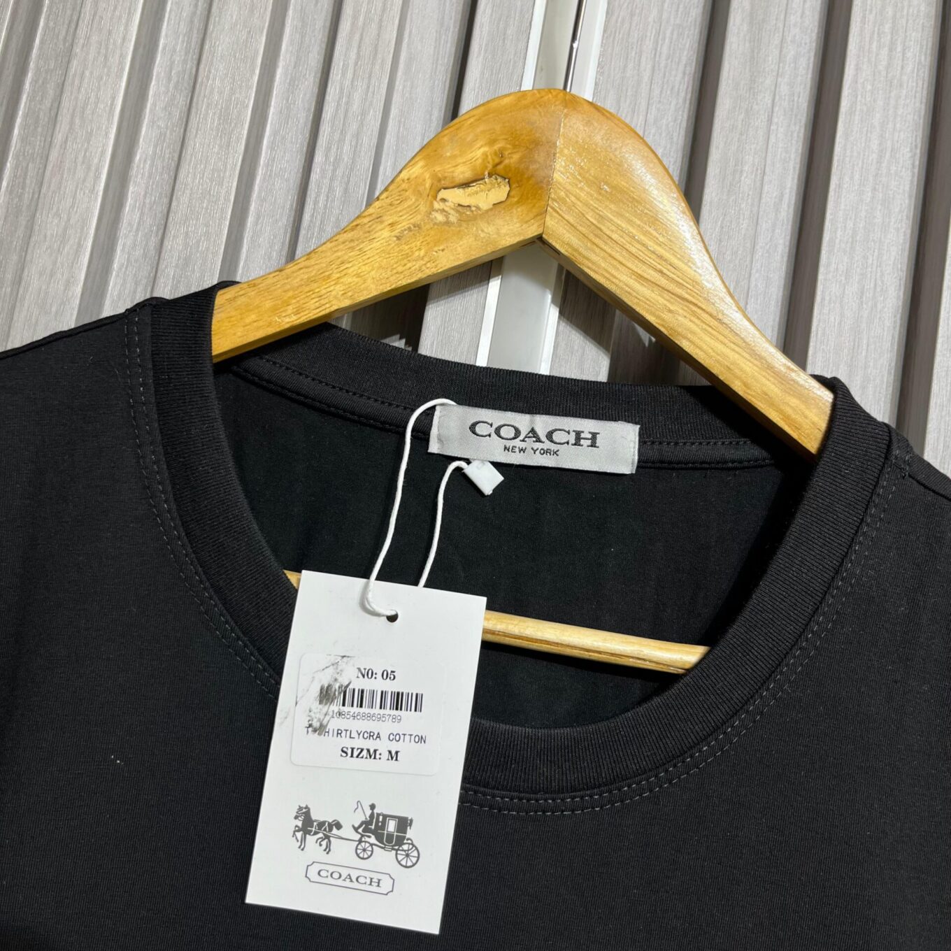 WhatsApp Image 2025-05-26 at 7.04.44 PM (2) Coach Logo Black T-shirt For Women