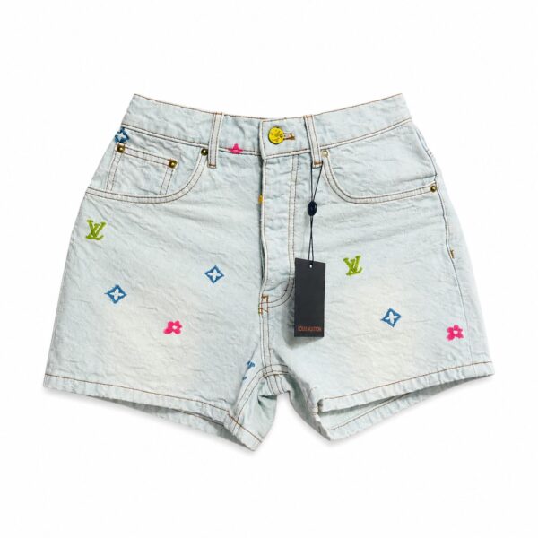 Louis Vuitton Summer Jaquard Denim Shorts For Women