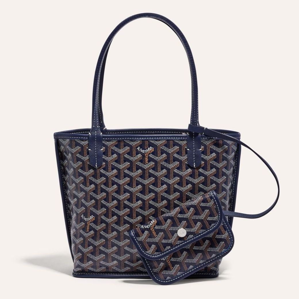 Goyard Anjou Mini Inside Out Blue Tote