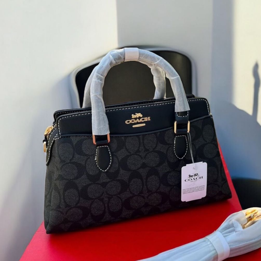 WhatsApp Image 2025-06-04 at 11.24.21 AM Coach Darcie Carryall Black Medium Handbag (With Box)