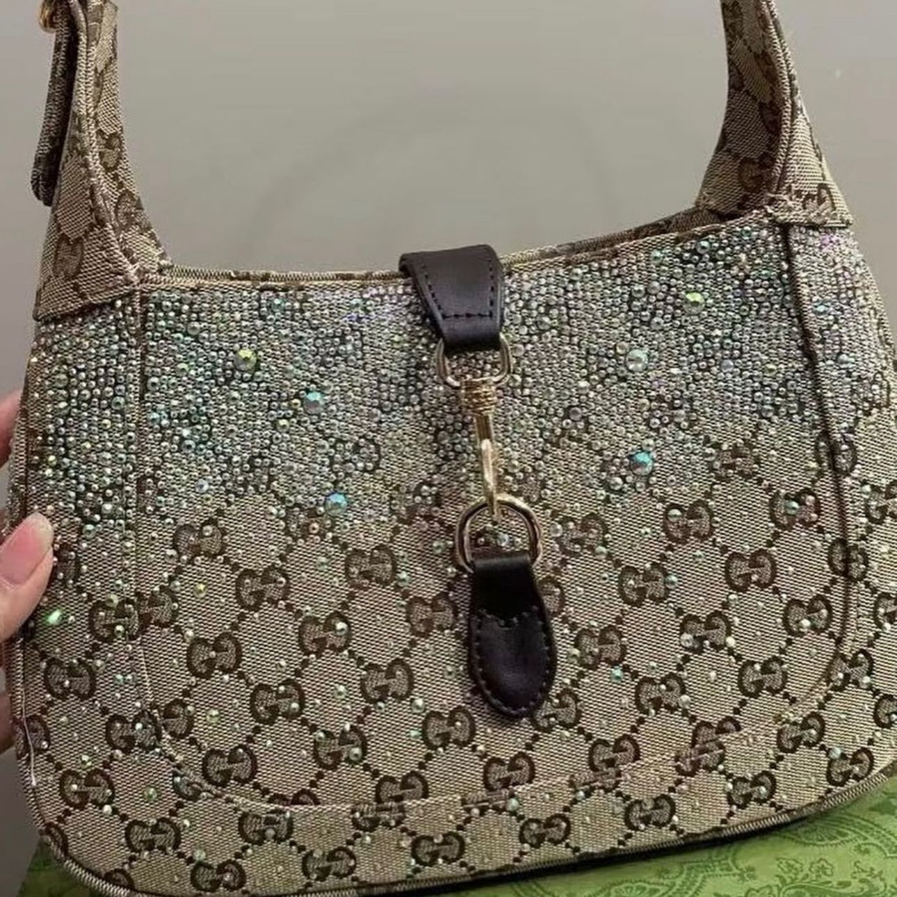 WhatsApp Image 2025-06-04 at 3.24.53 AM Gucci Jackie Notte Trimmed Crystal Embellished Premium Quality Handbag (With Box)