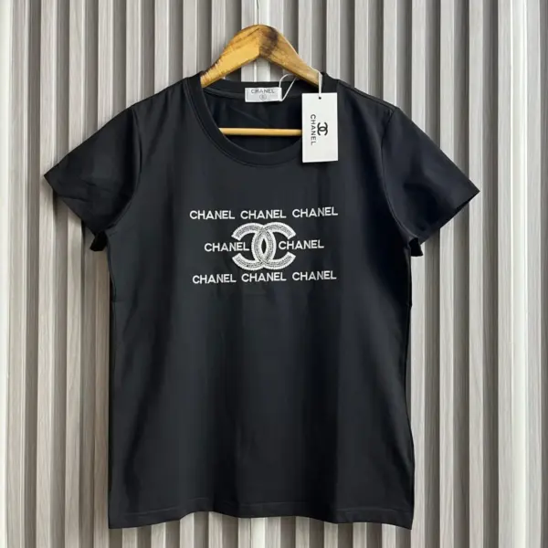 WhatsApp-Image-2025-06-14-at-4.29.07-PM Chanel Black Logo T-shirt For Women