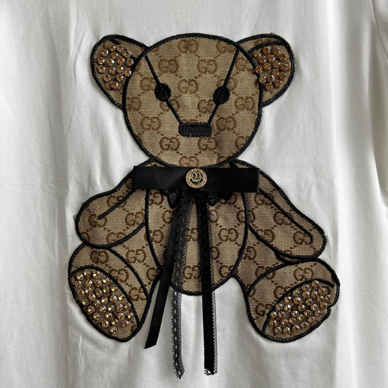 WhatsApp Image 2025-06-16 at 11.12.34 AM Gucci Teddy White Tshirt For Women