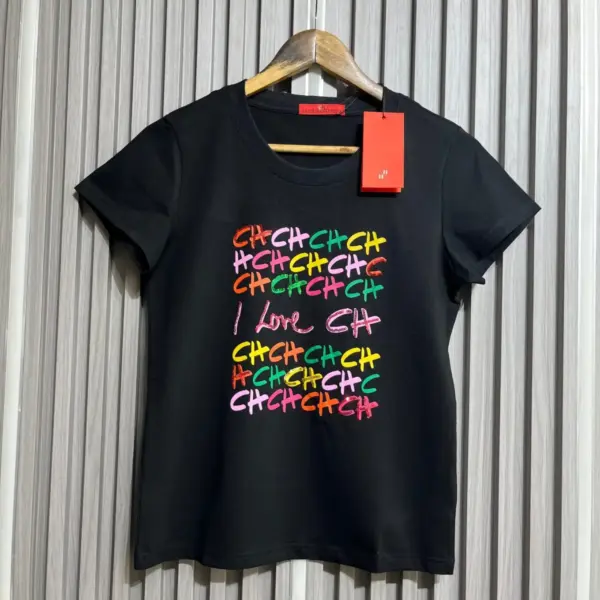Carolina Herrera Black Love Tshirt For Women
