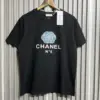Chanel Flower Black Oversized T-shirt  For Women