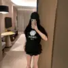 Chanel Flower Black Oversized T-shirt  For Women