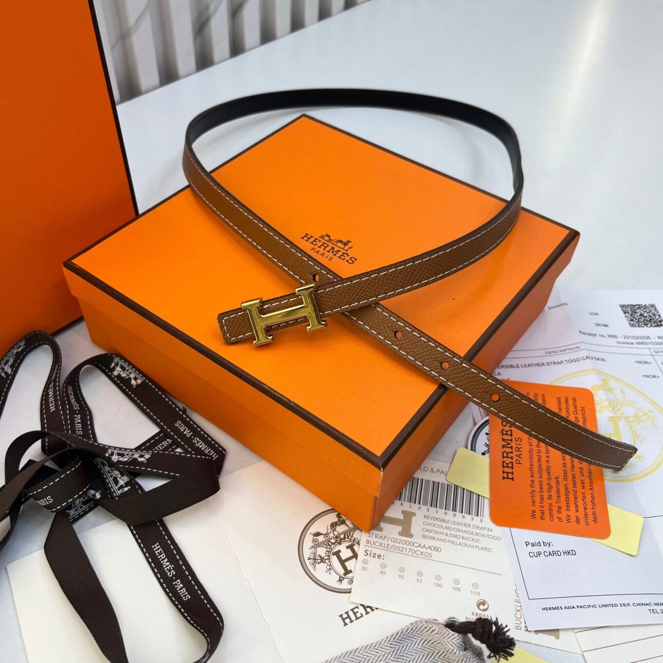 WhatsApp Image 2025-06-26 at 3.59.30 PM Hermes Signature Brown H Women’s belt