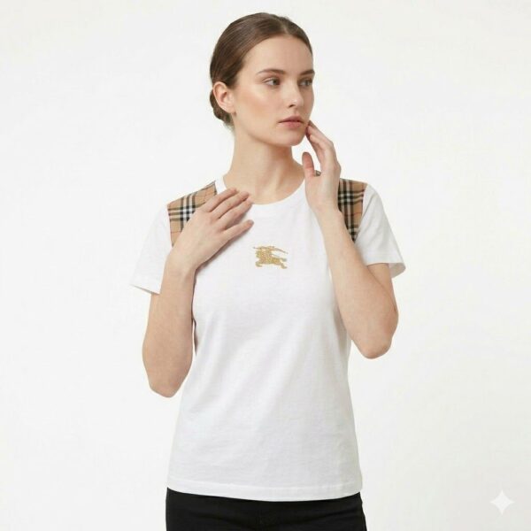 WhatsApp Image 2026-05-12 at 19.13.29 Burberry White Signature T-shirt For Women