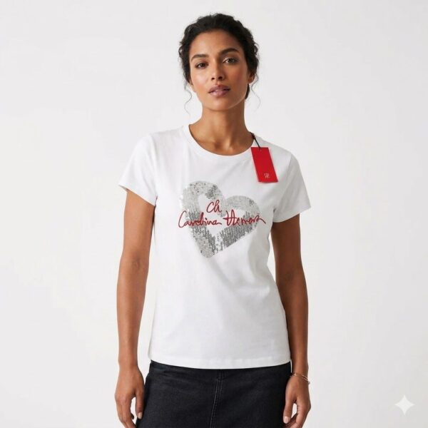 WhatsApp Image 2026-05-13 at 12.00.04 Carolina Herrera White Love Tshirt For Women