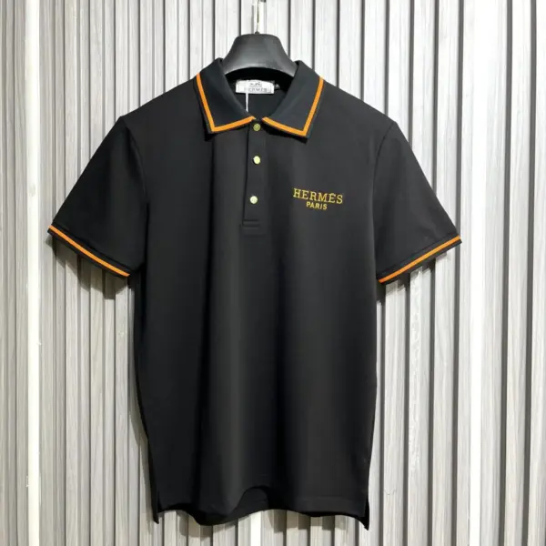 WhatsApp-Image-2025-07-26-at-5.59.07-PM Hermes Paris Black Men's polo Tshirt