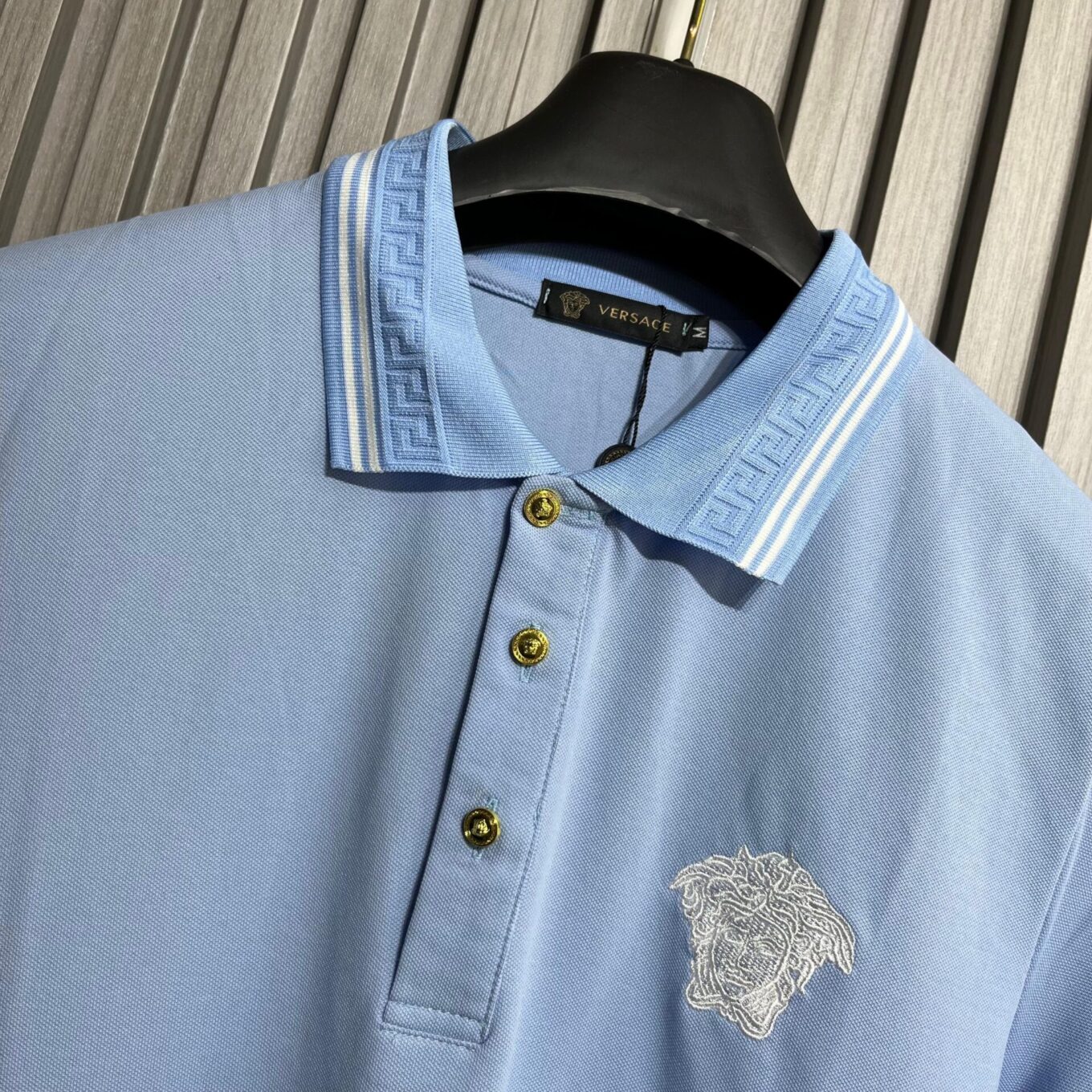 WhatsApp Image 2025-07-26 at 6.11.13 PM Versace Sky Blue Men's Polo tshirt