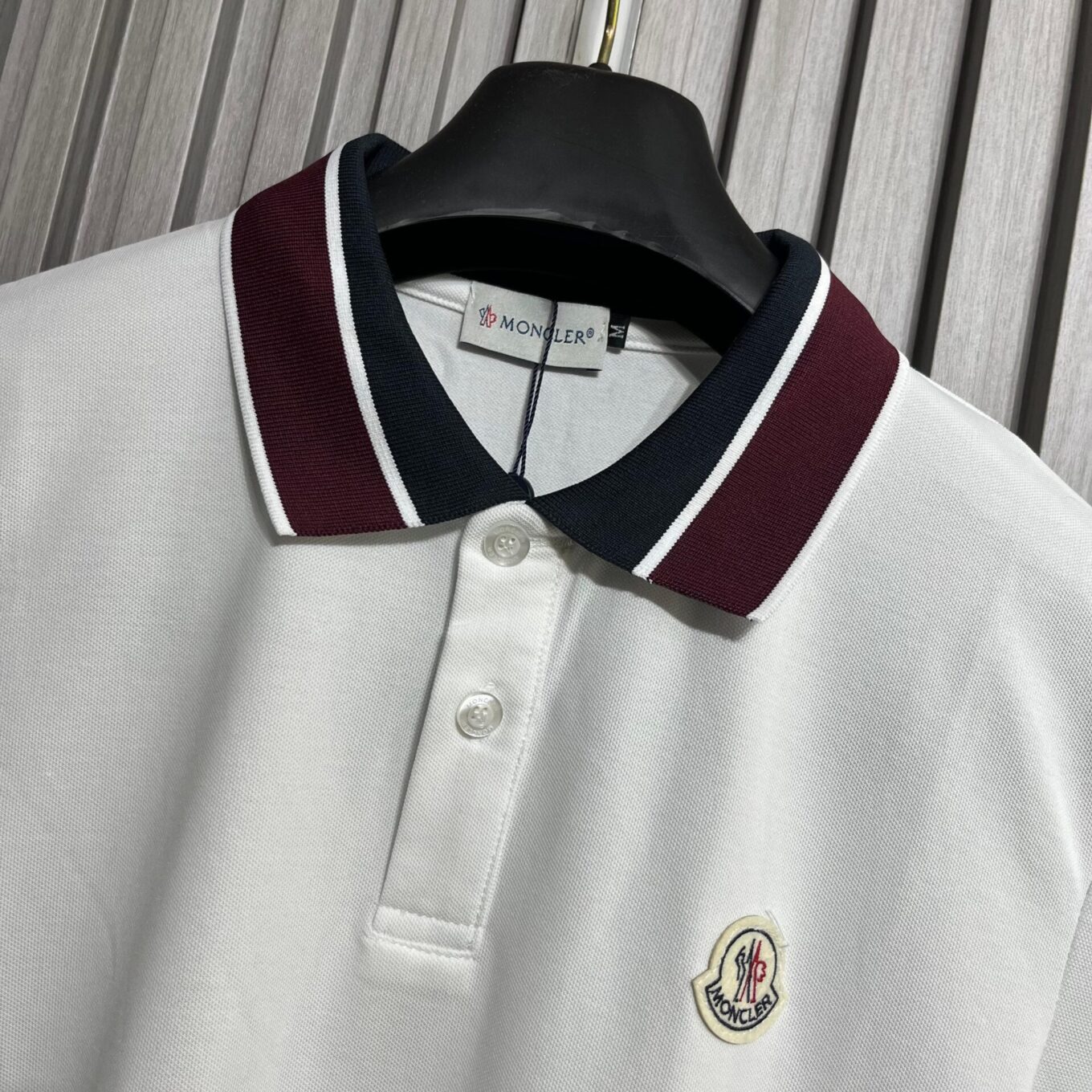WhatsApp Image 2025-07-26 at 6.25.27 PM Moncler White Embroidery Logo Men's Polo Tshirt