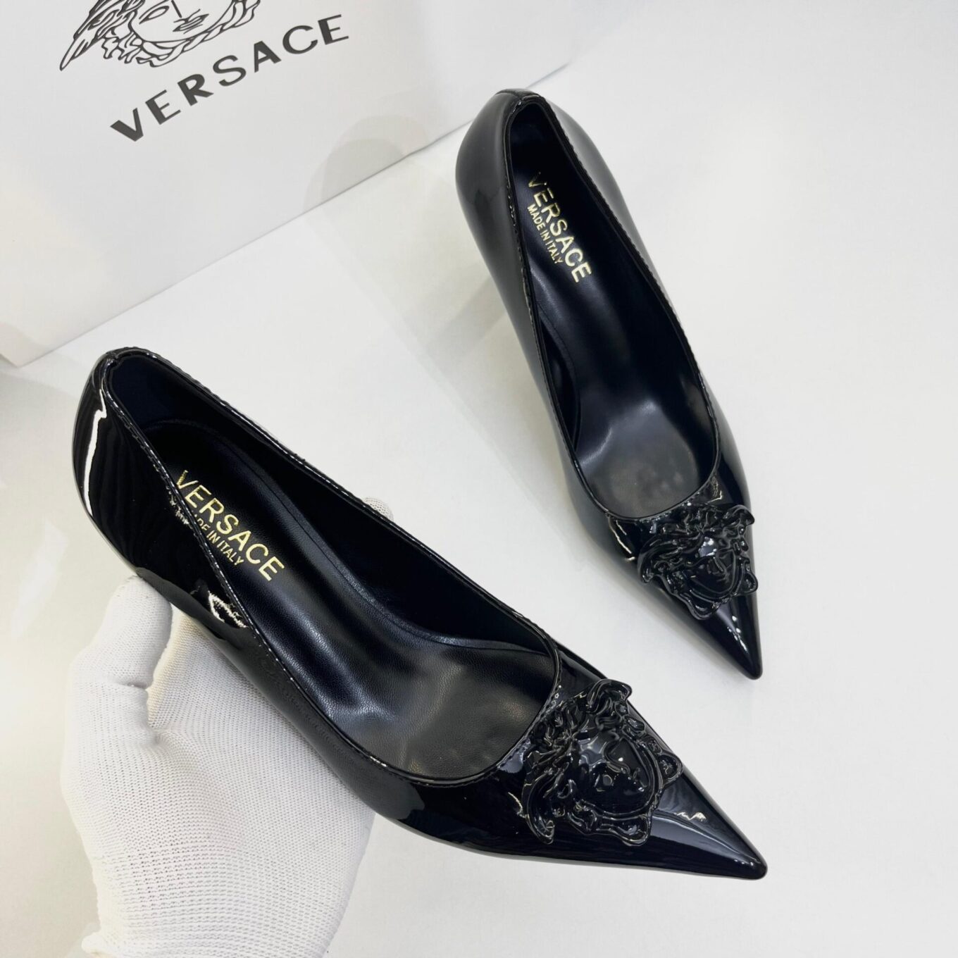 WhatsApp Image 2025-08-05 at 1.20.21 PM (1) Versace La Medusa Black Pump