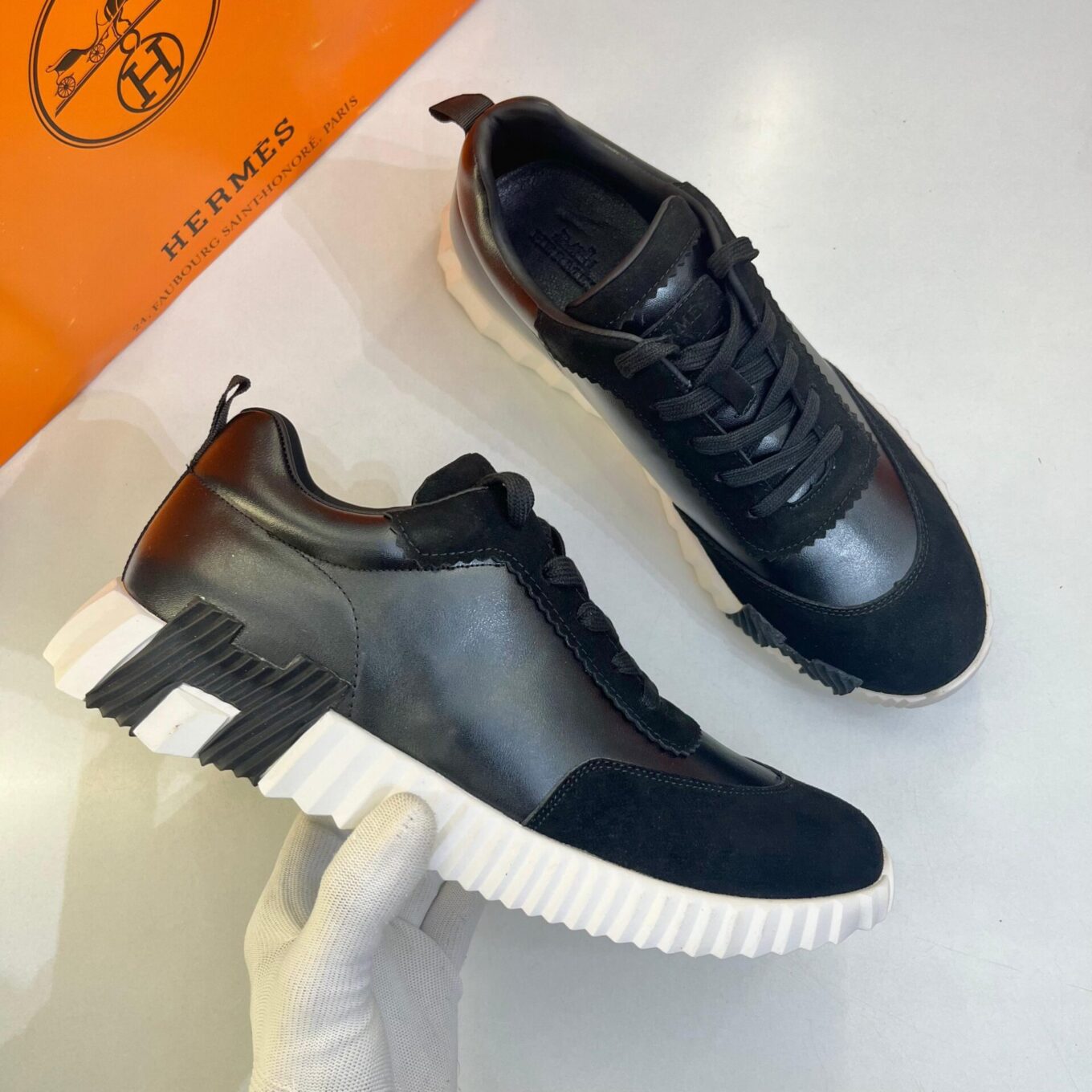 WhatsApp Image 2025-08-05 at 2.39.27 PM Hermes Bouncing Black Sneaker